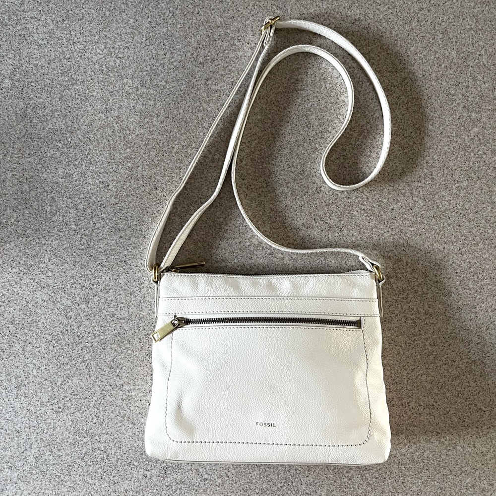 Fossil Crossbody Bag Creamy White